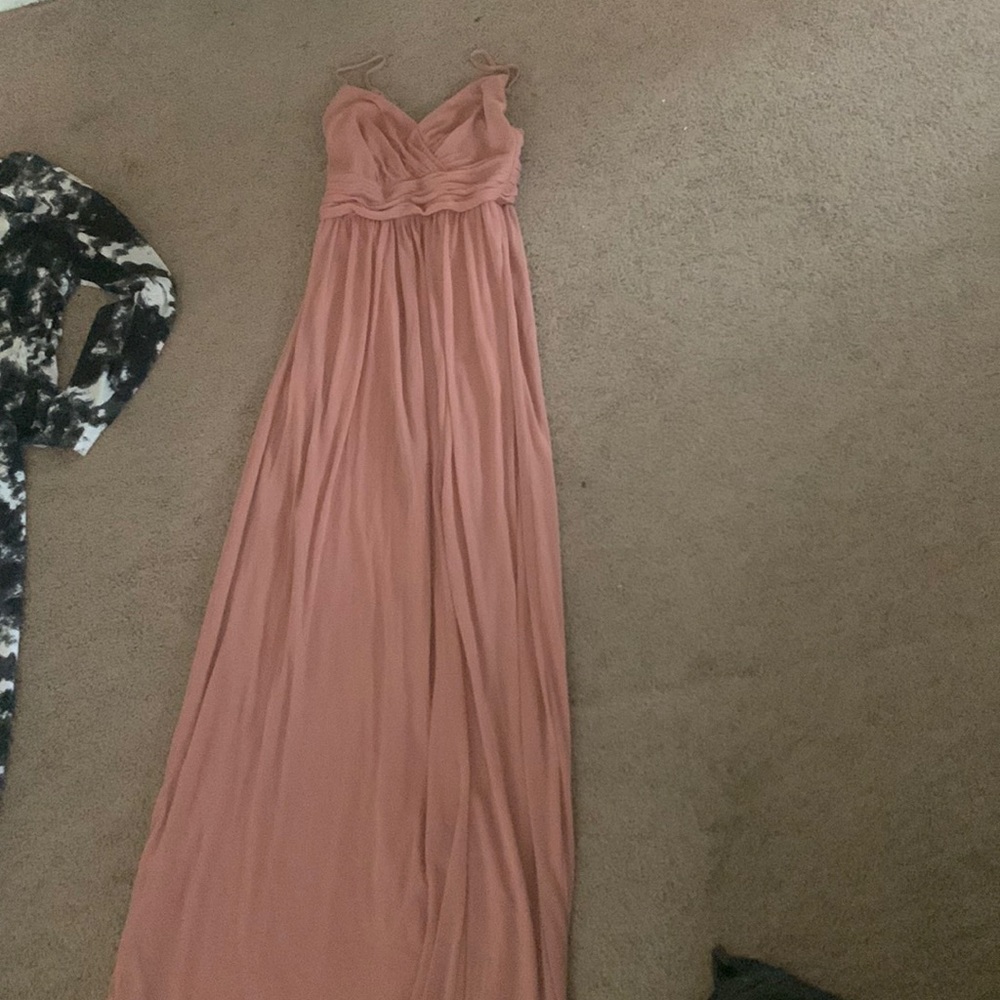 Peach bridesmaids dress